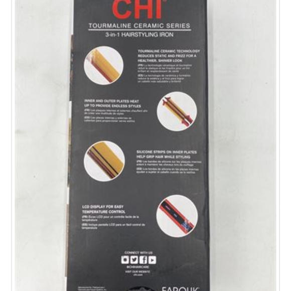 CHI ♥️ 3-In-1 Hairstyling Iron 1" Ruby Red - Picture 7 of 12